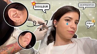 JE ME PERCE LES OREILLES AVEC VOUS  Tragus Lobe  Douleur prix [upl. by Leerzej]