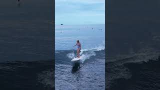 Gliding on dreamy longboard low tide wave shorts surfing surfingwaves [upl. by Mcconaghy]