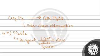 Benzyl chloride C6H5CH2Cl can be prepared from toluene by chlorination with [upl. by Binetta979]