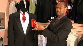 How to Fold a Tuxedo Kerchief  Tuxedos [upl. by Arikahc]