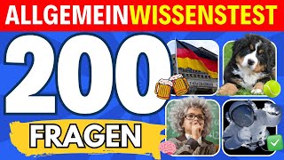 XXLAllgemeinwissenstest mit 200 Fragen  Wissensmarathon Quiz aus 10 Gebieten [upl. by Ortiz]