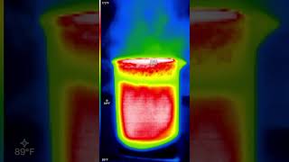 Thermal of H2O2 KMnO4 Reaction thermalimaging chemistry hydrogenperoxide potassiumpermanganate [upl. by Joktan]