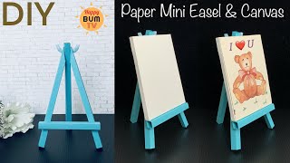 DIY PAPER GIFT IDEAS I HOW TO MAKE MINI EASEL amp CANVAS WITH PAPER I TEACHERS DAY GIFT IDEAS [upl. by Ardried370]