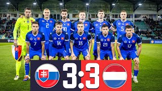 ️⚽️ZOSTRIH GÓLOV I U21 Slovensko  Holandsko I 🇸🇰33🇳🇱 [upl. by Ashatan]