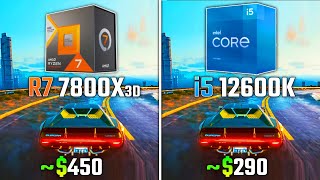 RYZEN 7 7800X3D vs INTEL i512600K  Test in 6 Games [upl. by Phelia]