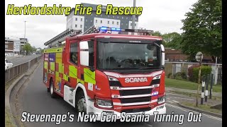 BULLHORN Stevenages New Gen Scania Fire Engine Responding  Hertfordshire Fire amp Rescue [upl. by Gladwin]