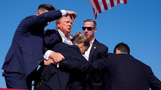 Donald Trump whisked off stage at rally after loud noises ring through crowd [upl. by Jonny]