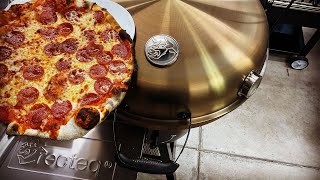 Wood Fired Homemade 16” Pizza on A Pellet Grill  RECTEQ Bullseye RT380X Deluxe Pellet Grill [upl. by Jarrod]