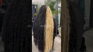 SKUNK STRIPE LOCS🔥😍😍😍 bohobraids atlantahairstylist hairstyles boholocs skunkstripe [upl. by Sosthina]