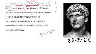 LatinPerDiem Latin Lessons Cicero In Marcum Antonium 1 [upl. by Morette]