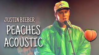 Justin Bieber performing Peaches Acoustic 🎤 Live from Weverse Con 2022 [upl. by Airdnua622]