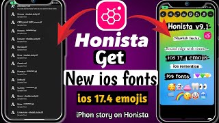 How to get ios fonts in Honista  New Fonts🔥 ios 174 Emojis On Honista  iPhones fonts for Honista [upl. by Cornell]