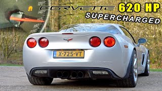 CORVETTE C6 SUPERCHARGED  260KMH  160MPH on AUTOBAHN amp SOUND [upl. by Eniagrom]