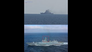 Russian Frigate Admiral Gorshkov Possibly On Fire Near Port of Tartus [upl. by Verne]