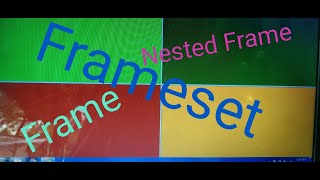 Frameset Nested frameset and color frameset how to create frameset in html frame frameset color [upl. by Annawoj571]