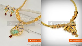 Waman Hari Pethe Gold Necklace designs  gold nacklace [upl. by Olihs149]