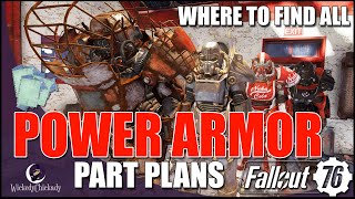 Where to find all Power Armor Plans in Fallout 76  Rare Plan Farming  Raider  T45  T51b  T60 [upl. by Eirret]