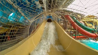 Worlds Longest Indoor Coaster Slide  Master Blaster  Sandcastle Waterpark [upl. by Rodolphe480]