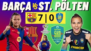 BARÇA FEMENÍ vs ST PÖLTEN 🎙️ COMENTARIOS  COBERTURA NÚRIA desde el JOHAN ⚽ FASE de GRUPOS UWCL J 3 [upl. by Teerell]