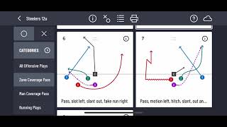 Flag Football Plays vs Zone Defense 5 vs 5 [upl. by Tehc]