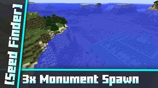 3x Ocean Monument at Spawn  All biomes around Seed Finder 066 [upl. by Blodget122]