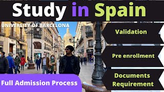 STUDY in SPAIN 2021  Full Admission Process  English Taught Programes I Intakes  PART 2 [upl. by Jonathan203]