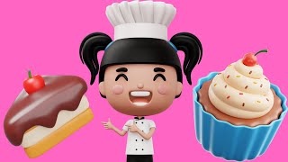 WE ARE MAKING A CAKE SONG🧁🍰🎂 EDUCATIONAL SONGS FOR CHILDREN animation nurseryrhymes kidssong [upl. by Eseryt]