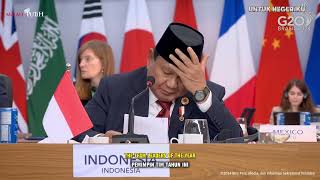 pidato presiden Prabowo dengan menggunakan bahasa inggris di acara G20 di Rio de Janeiro Brazil [upl. by Adnovay]