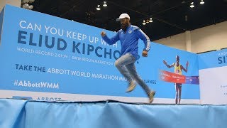 Runners Attempt Eliud Kipchoge’s World Record Marathon Pace [upl. by Sena]