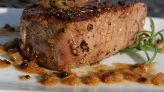 Dinner Recipe Steak au Poirve by Everyday Gourmet with Blakely [upl. by Anhpad]