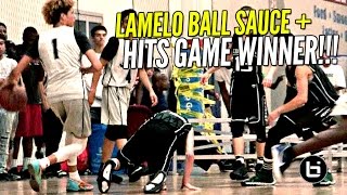 LaMelo Ball EXTRA SAUCY Today amp Hits GAME WINNER w Lonzo amp LiAngelo Watching [upl. by Enuahs]