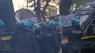 ProPalestinian demonstrators clash with police in Rome [upl. by Griffith850]