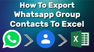 How To Export Whatsapp Group Contacts To Excel Online  How To Get All Numbers From Whatsapp Group [upl. by Haag]