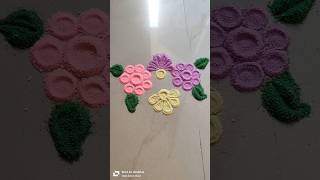 Easy Flower Rangoli 🌼🌸 [upl. by Kilmarx717]