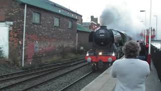 The Flying Scotsman steams through Oakham on 13 December 2023 [upl. by Enajharas]