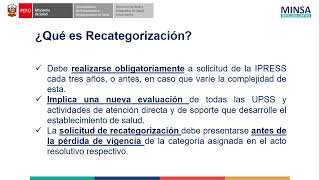 TUTORIAL DE RECATEGORIZACIÓN DE EESS 2 [upl. by Dressler802]