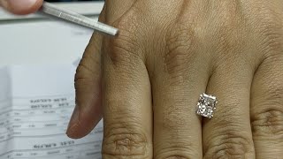 how big is a 2ct Radiant cut Diamond Live [upl. by Henryk]