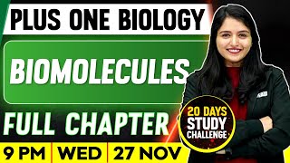 Plus One Biology  Biomolecules  Full Chapter  Exam Winner Plus One [upl. by Nyledaj]