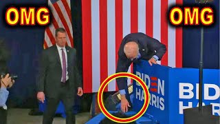 Joe Biden SO CLOSE to Falling off Stage  SCARES Secret Service [upl. by Adnama514]