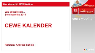 Webinar  Wie gestalte ich einen CEWE KALENDER [upl. by Brindell]