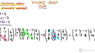 Gaussova eliminační metoda  výpočet soustavy rovnic [upl. by Rhtaeh]