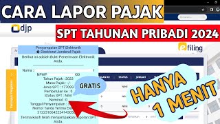 Cara Lapor SPT Tahunan Pribadi Online Terbaru 2024 [upl. by Cutlerr970]