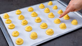 Profiteroles avec 3 ingrédients Avec cette recette ils sont toujours parfaits [upl. by Ennovart]