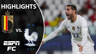 France STUNS Belgium with lastminute winner to reach Nations League final  Highlights  ESPN FC [upl. by Eelirol361]