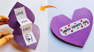 Fathers Day Heart Card pop up fathers day card Fathers Day card ideas dad fathers day gifts [upl. by Tonina]