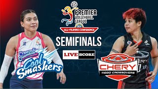 CREAMLINE vs CHERY TIGGO  PVL ALL FILIPINO CONFERENCE SEMI FINALS LIVE SCOREBOARD [upl. by Natfa]