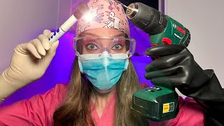 ASMR  SuperCrazy Hospital Ear Exam  Hearing Test Otoscope Gloves sounds [upl. by Maria]