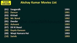 Akshay Kumar Movies List [upl. by Ebag544]