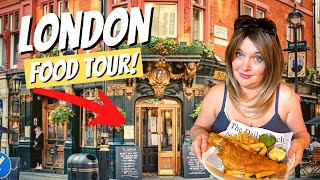 LONDON FOOD TOUR British Food Is NOT What American’s Think [upl. by Misab]