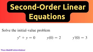 SecondOrder Linear Differential Equations Episode 5 Complex Roots [upl. by Hartfield5]